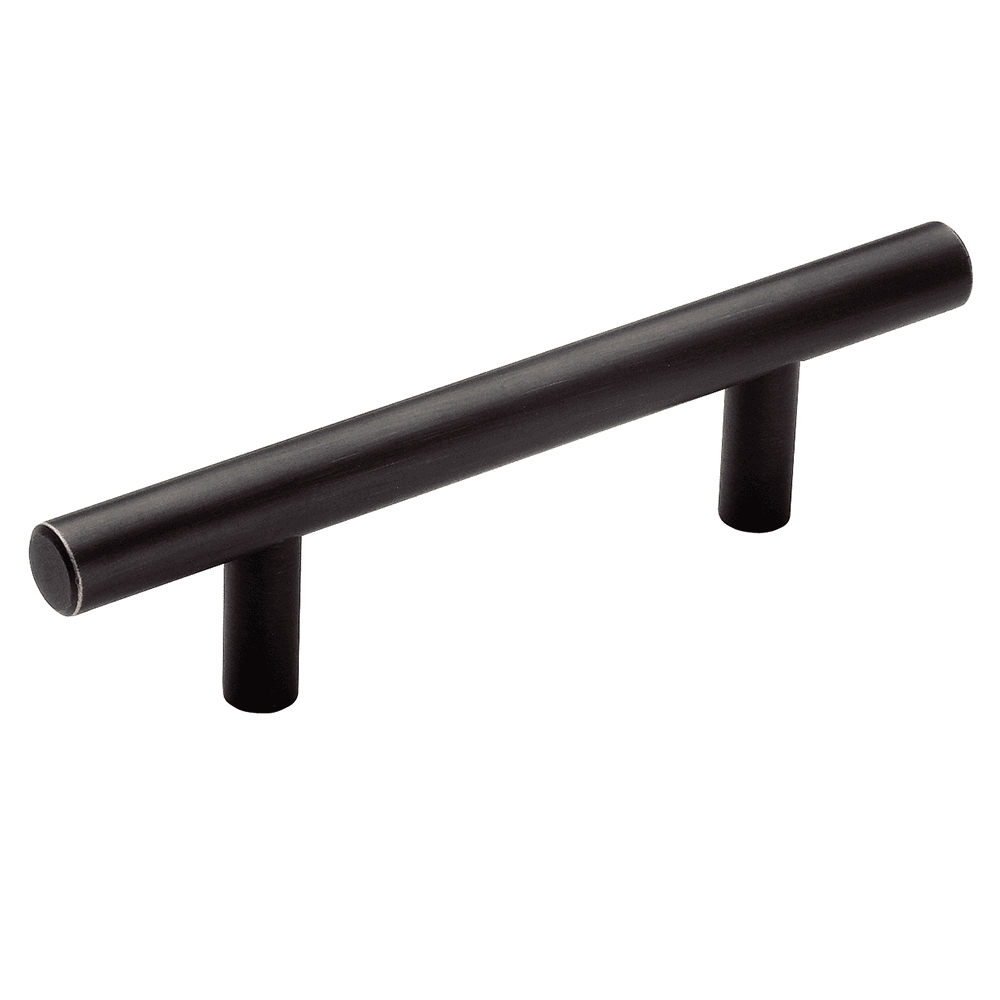 Amerock 3" T-Bar Pull in Oil-Rubbed Bronze on White Background
