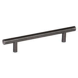 Amerock 5-1/16" T-Bar Pull in Gunmetal finish on cabinet door