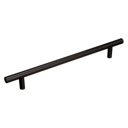 Close-up of Amerock Oil-Rubbed Bronze T-Bar Pull on a wooden surface