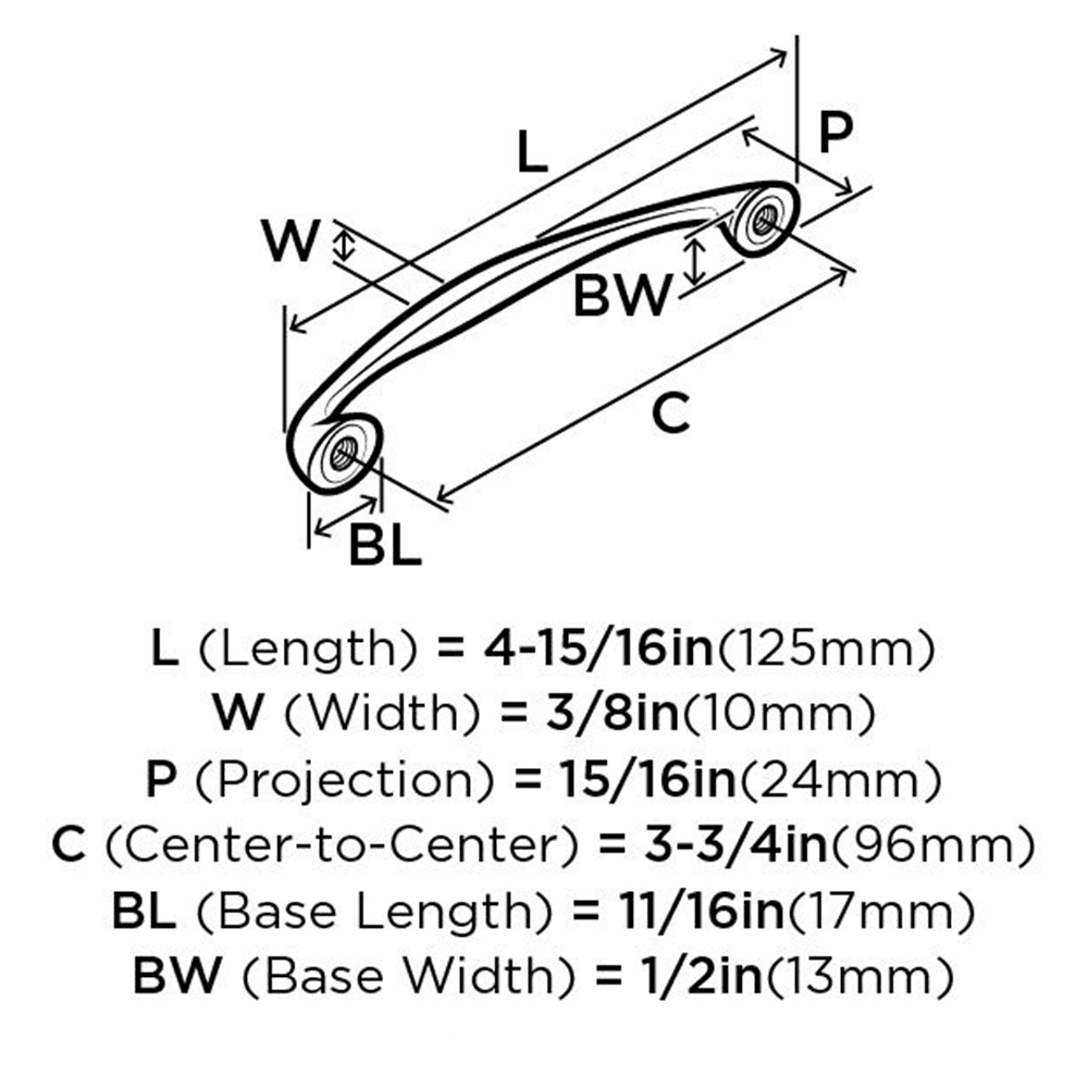 Amerock Heritage Bar Pull in Satin Nickel