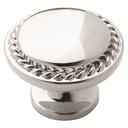 Amerock's Satin Nickel Finish Mushroom Knob for Cabinets and Drawers - Close-Up View