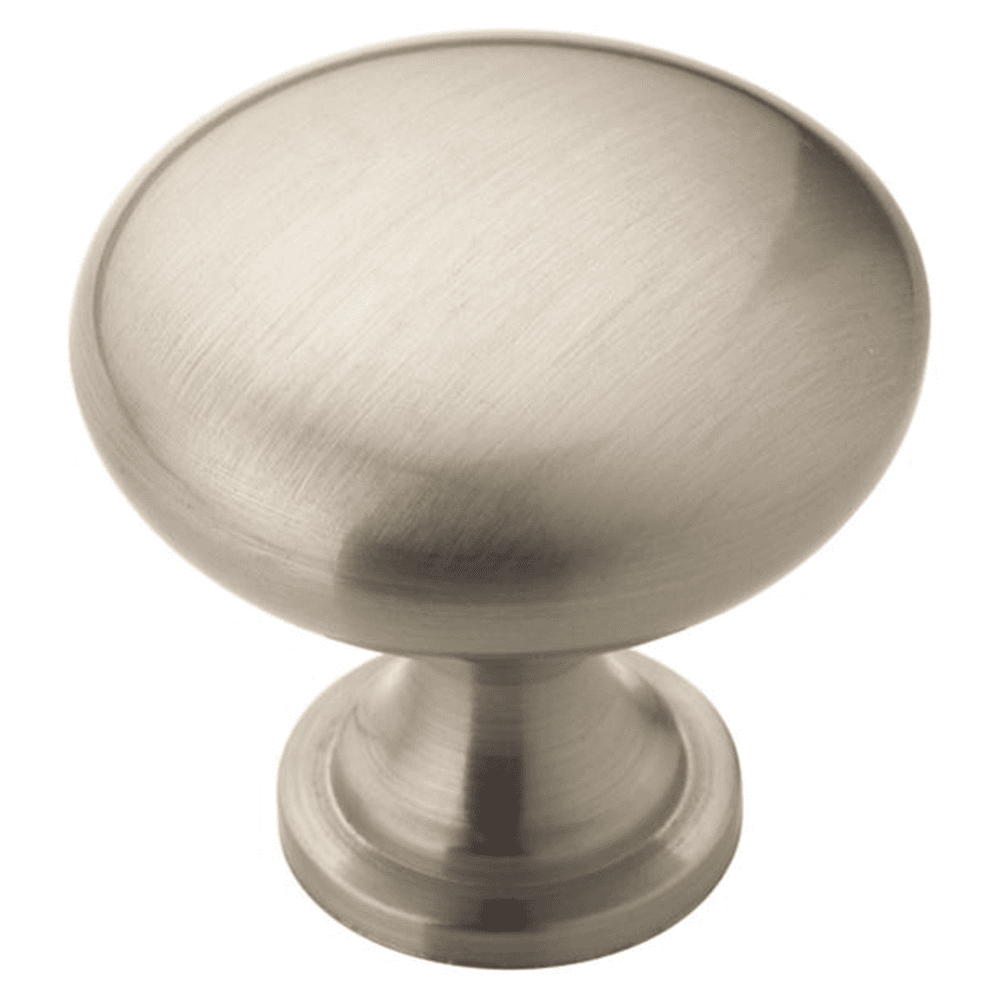 Amerock 1-1/4" Allison &trade; Satin Nickel Mushroom Knob viewed from the front.