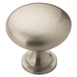Amerock 1-1/4" Allison &trade; Satin Nickel Mushroom Knob viewed from the front.
