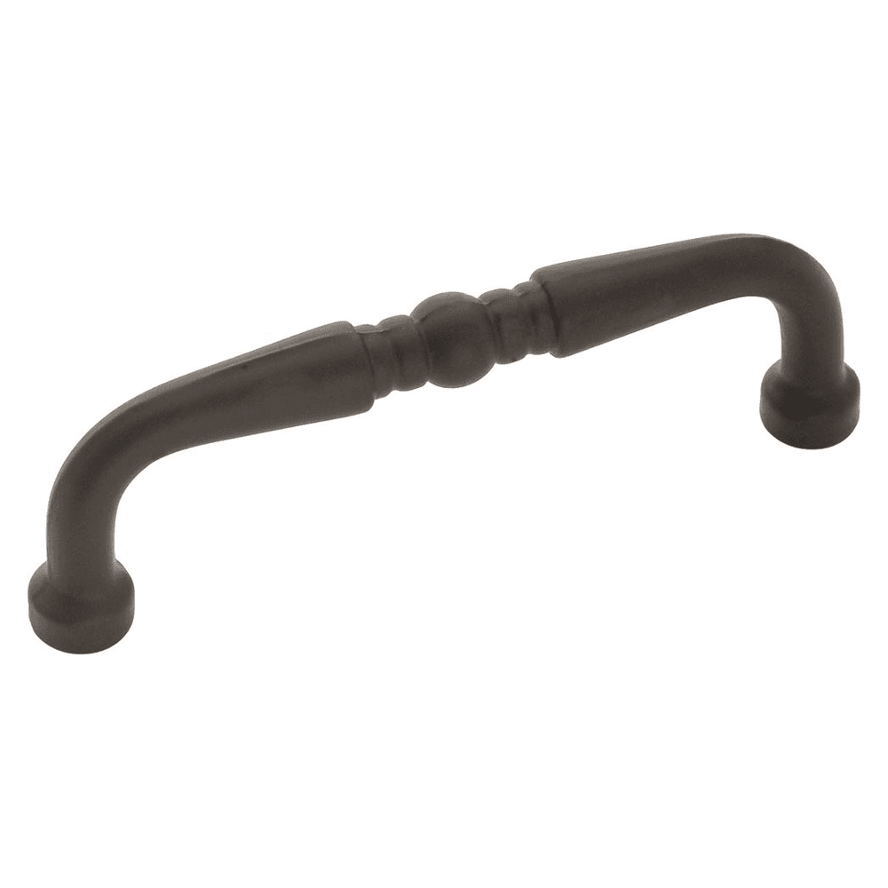 Amerock 3" Allison Value Hardware Rounded End Pull in Flat Black - Front View