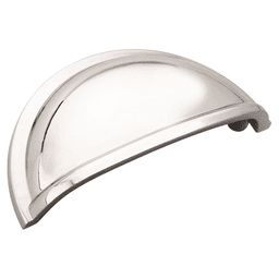 Close-up of Amerock 3" Allison&trade; Value Cup Pull in Flat Black - High Quality Hardware