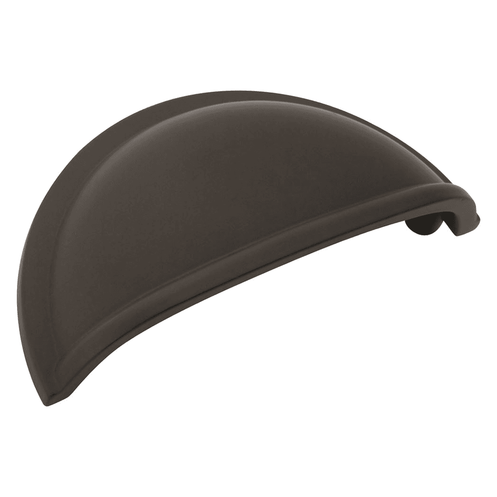 Amerock 3" Allison&trade; Value Cup Pull in Flat Black - Front View