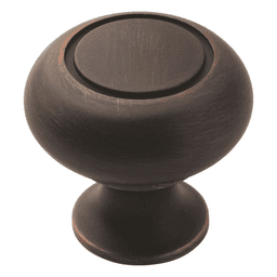 Amerock 1-1/4" Allison&trade; Value Mushroom Knob in Oil-Rubbed Bronze Finish, Front View
