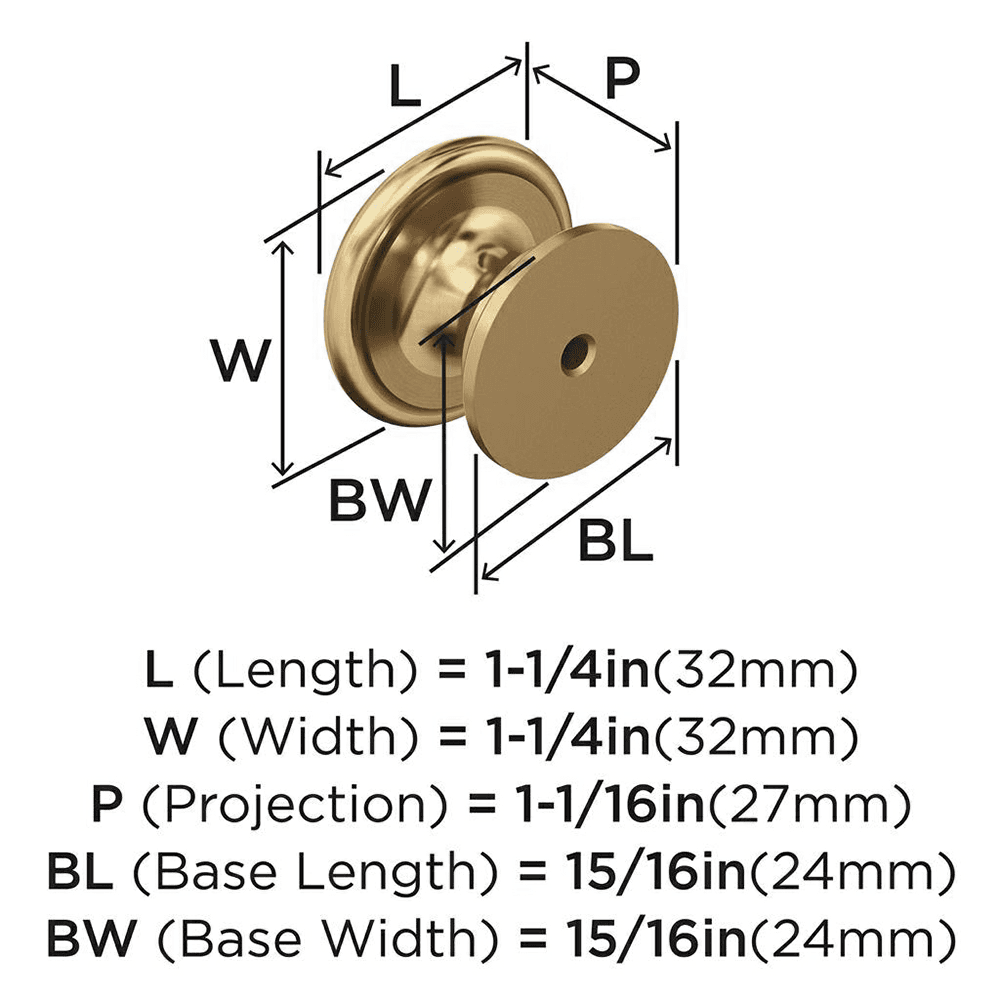 1-1/4" Ravino Round Cabinet Knob, Champagne Bronze Alt 2 - Image