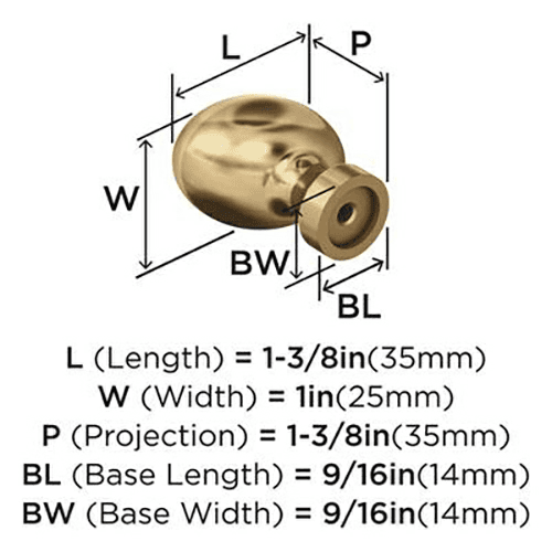 1-3/8" Vaile Cabinet Knob, Champagne Bronze Alt 2 - Image