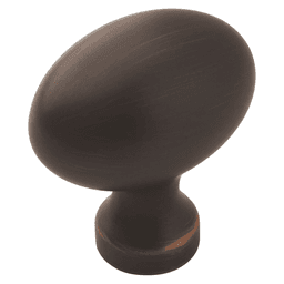 1-3/8" Allison&trade; Value Oval Knob in Oil-Rubbed Bronze by Amerock - Front View