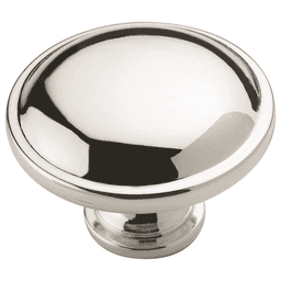 Oil-Rubbed Bronze Amerock Allison&trade; Value Mushroom Knob on White Cabinet