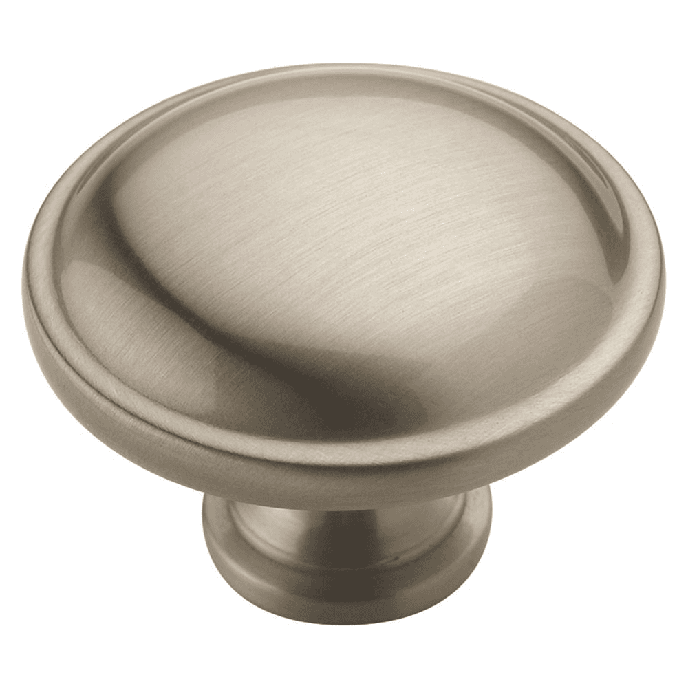 Amerock 1-1/4" Allison&trade; Value Mushroom Knob in Satin Nickel on Cabinet