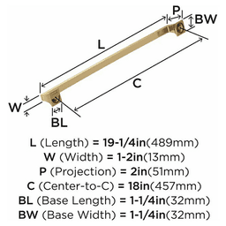 18" Mulholland Appliance Pull, Polished Chrome Alt 2 - Image