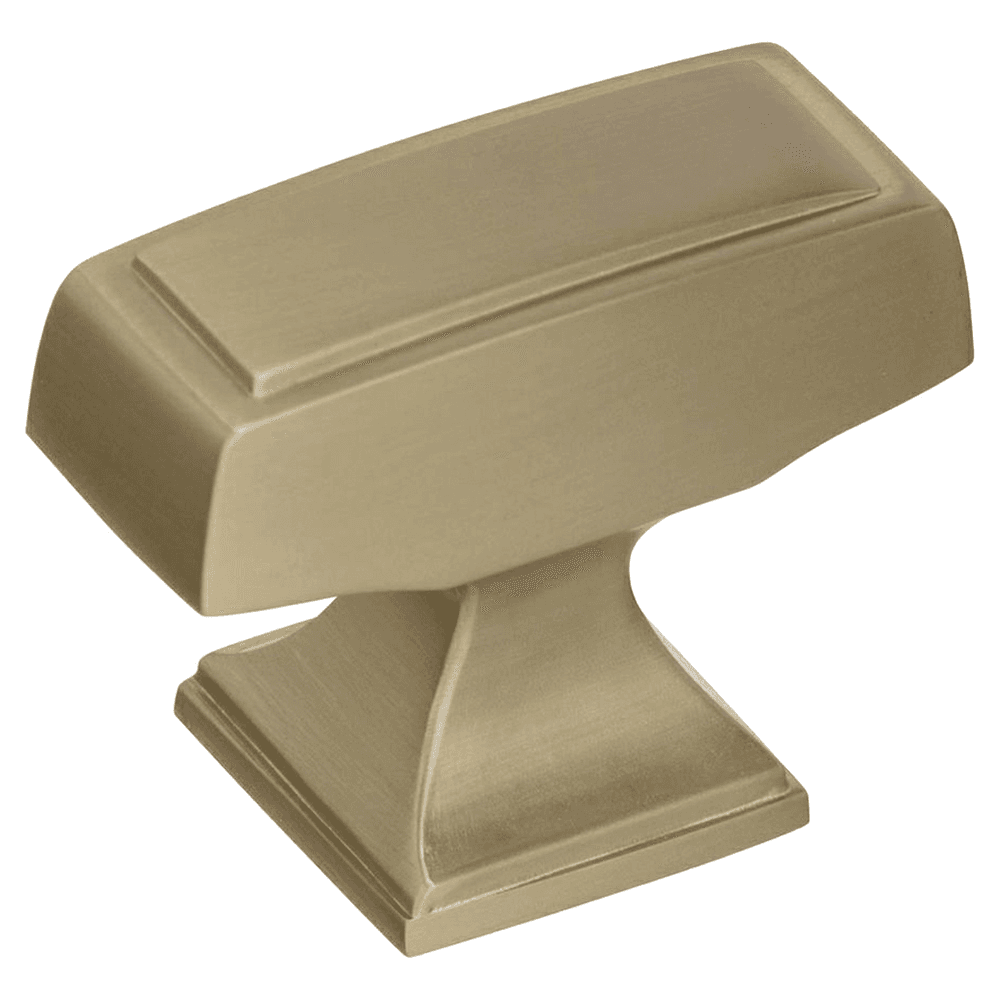 1-1/2&quot; Mulholland Rectangle Knob, Golden Champagne Main - Image