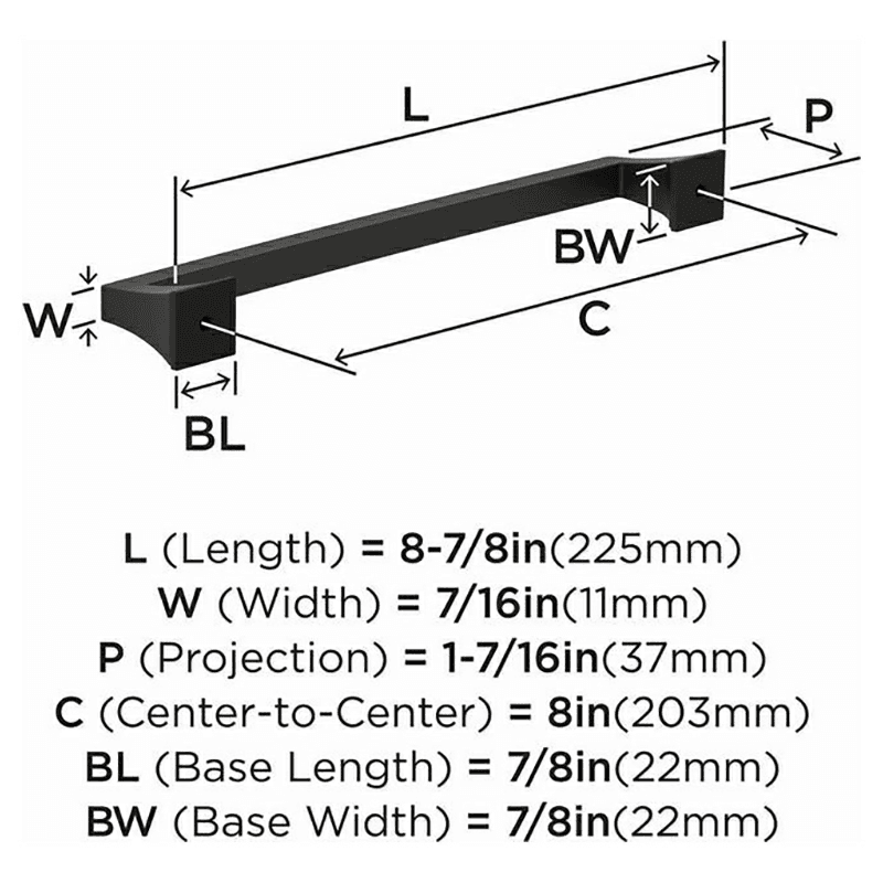 8" Mulholland Cabinet Pull, Oil-Rubbed Bronze Alt 2 - Image