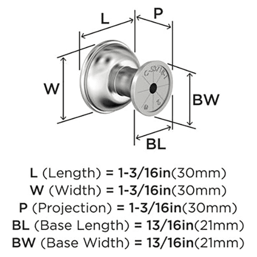 1-3/16" Westerly Cabinet Knob, Polished Chrome Alt 1 - Image
