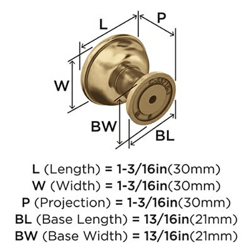 1-3/16" Westerly Cabinet Knob, Champagne Bronze Alt 3 - Image
