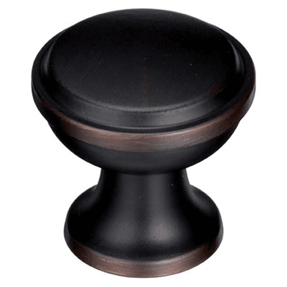 Amerock 1-3/16" Westerly&trade; Round Knob in Oil-Rubbed Bronze on a Cabinet Door