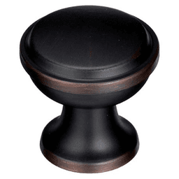 Amerock 1-3/16" Westerly&trade; Round Knob in Oil-Rubbed Bronze on a Cabinet Door