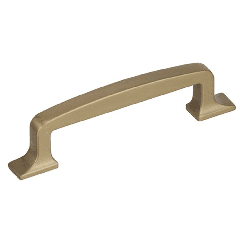 Amerock 96mm Westerly Handle Pull in Golden Champagne on white background