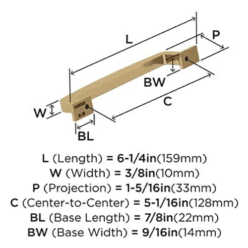 5-1/16" Westerly Cabinet Pull, Champagne Bronze Alt 3 - Image