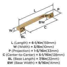 5-1/16" Westerly Cabinet Pull, Champagne Bronze Alt 3 - Image