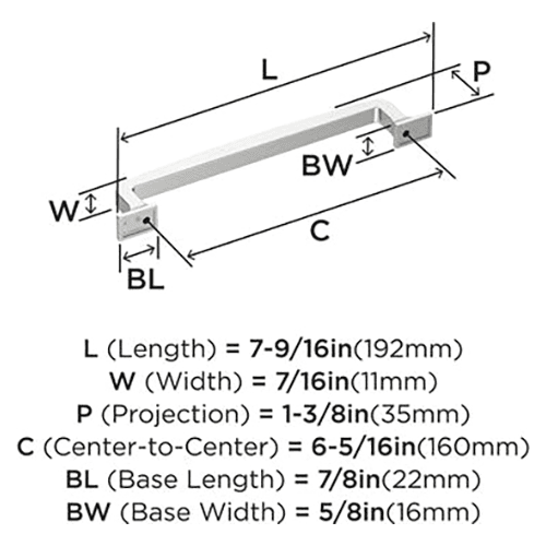 6-5/16" Westerly Cabinet Pull, Polished Chrome Alt 1 - Image