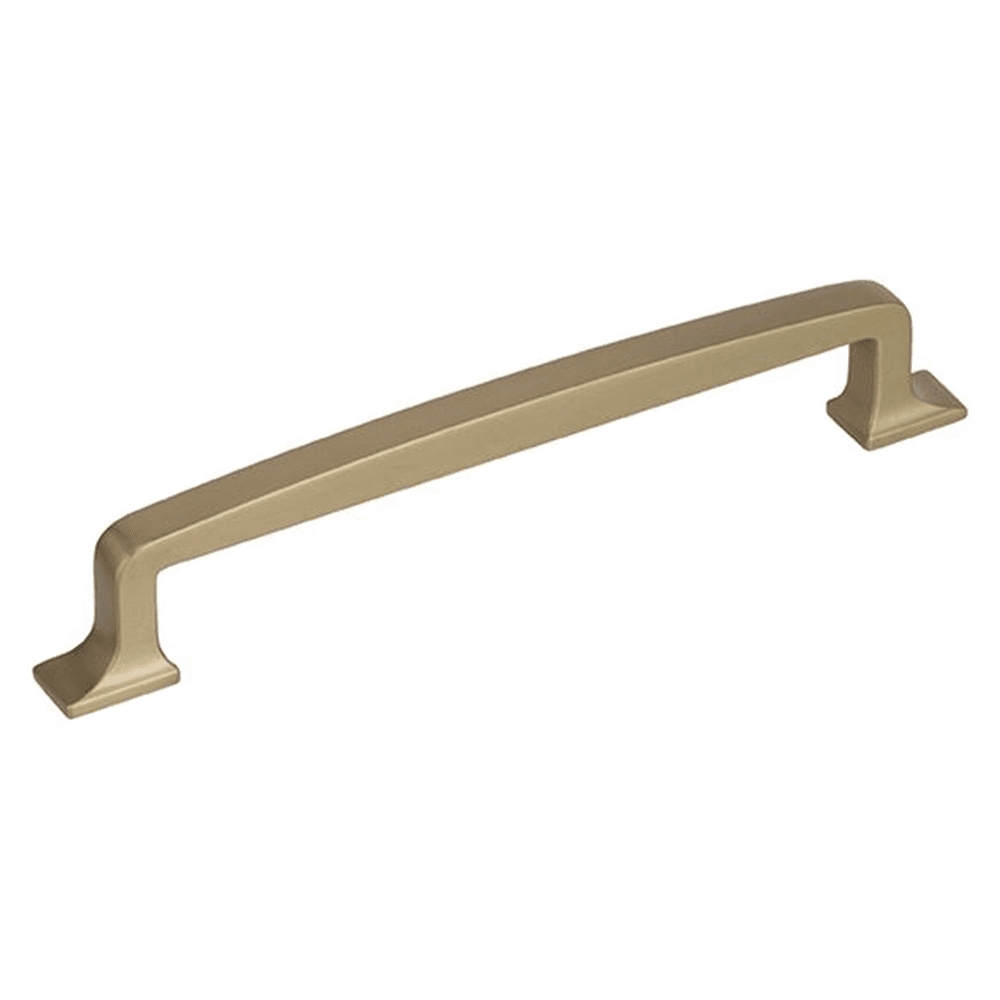 Amerock 160mm Westerly Handle Pull in Golden Champagne on a white background