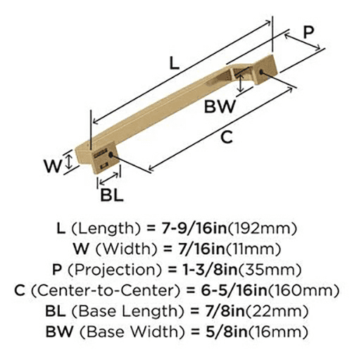 6-5/16" Westerly Cabinet Pull, Champagne Bronze Alt 3 - Image