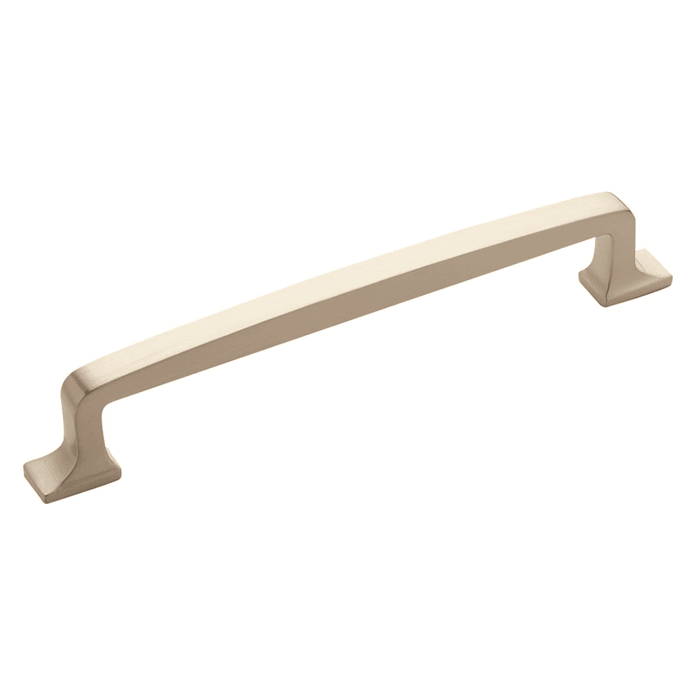 Amerock 160mm Westerly Handle Pull in Satin Nickel finish on a cabinet door
