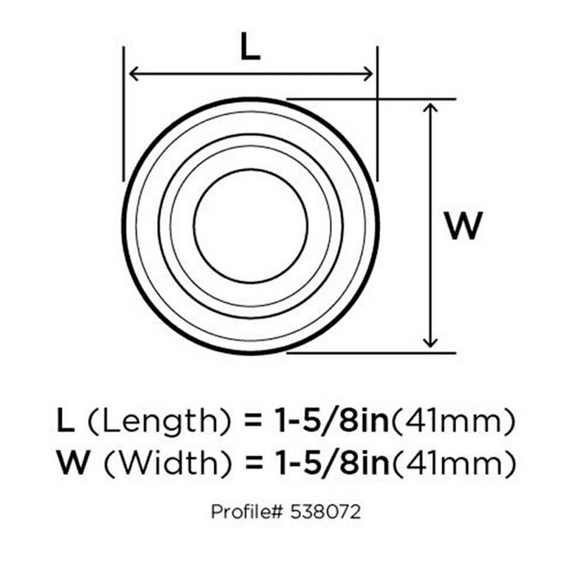 1-5/8&quot; Kane Round Knob, Black Bronze Alt 2 - Image