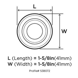 1-5/8&quot; Kane Round Knob, Black Bronze Alt 2 - Image