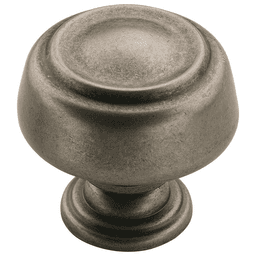 Amerock Kane Round Knob in Weathered Nickel