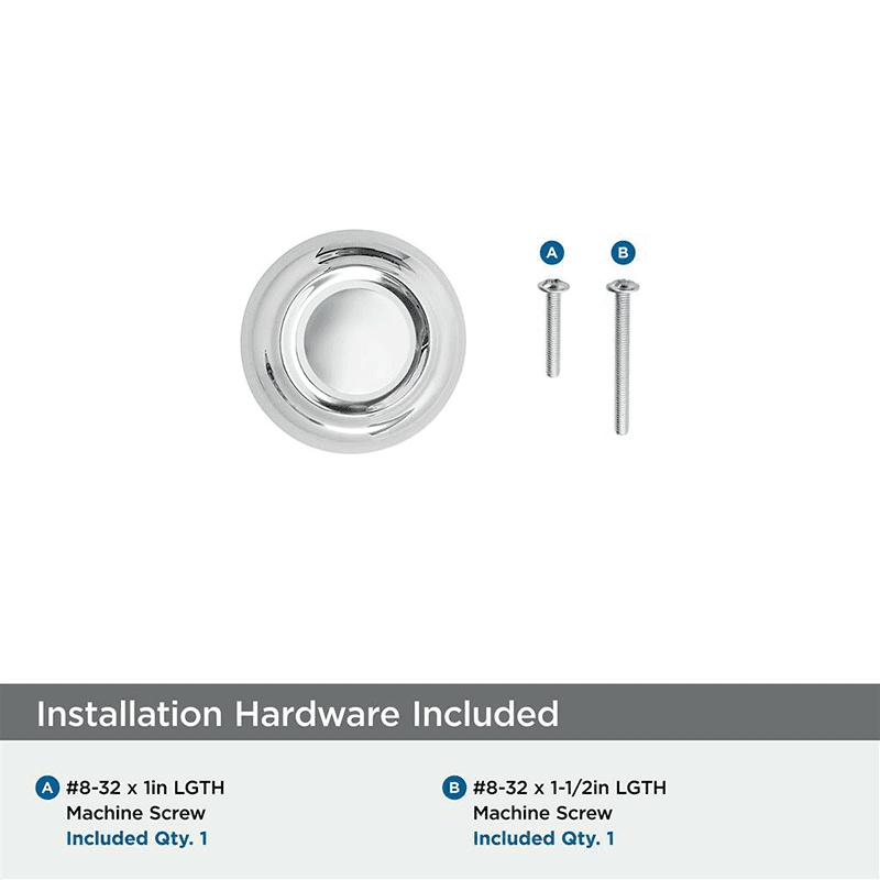 1-5/8" Kane Cabinet Knob, Polished Chrome Alt 2 - Image