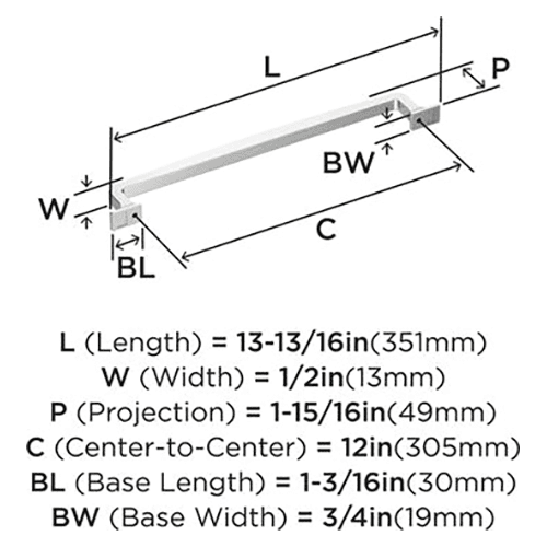 12" Westerly Appliance Pull, Polished Chrome Alt 1 - Image