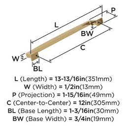 12" Westerly Appliance Pull, Champagne Bronze Alt 3 - Image