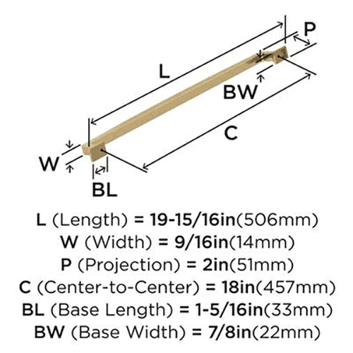 18" Westerly Appliance Pull, Champagne Bronze Alt 3 - Image