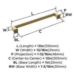 12" Appoint Appliance Pull, Champagne Bronze Alt 3 - Image