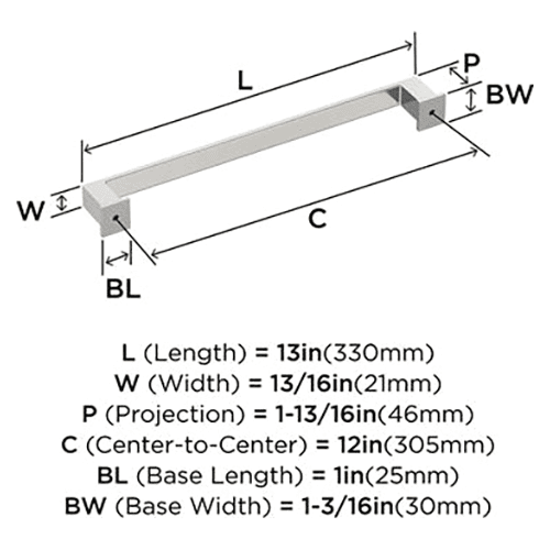 12" Appoint Appliance Pull, Polished Nickel Alt 2 - Image