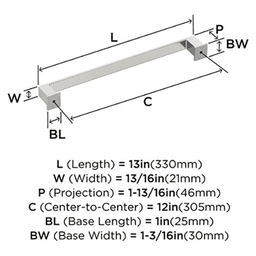 12" Appoint Appliance Pull, Polished Nickel Alt 2 - Image