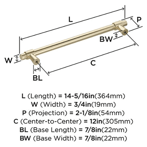 12" Destine Appliance Pull, Polished Nickel Alt 1 - Image