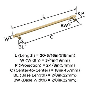 18" Destine Appliance Pull, Champagne Bronze Alt 3 - Image