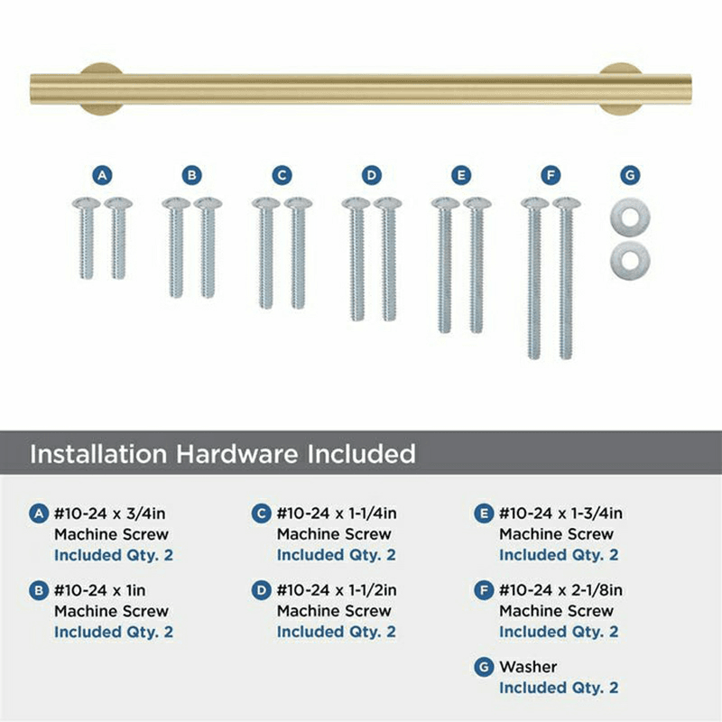 12" Radius Appliance Pull, Golden Champagne Alt 3 - Image
