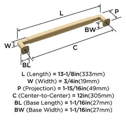 12" Stature Appliance Pull, Champagne Bronze Alt 3 - Image