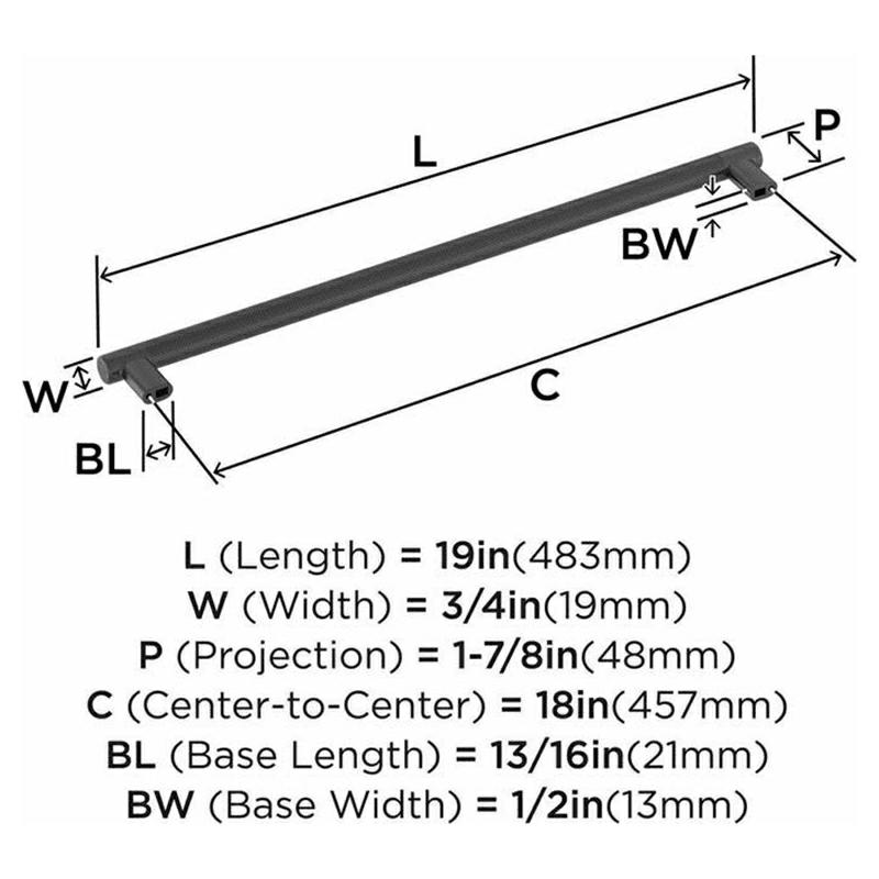 18" Bronx Appliance Pull, Golden Champagne Alt 2 - Image