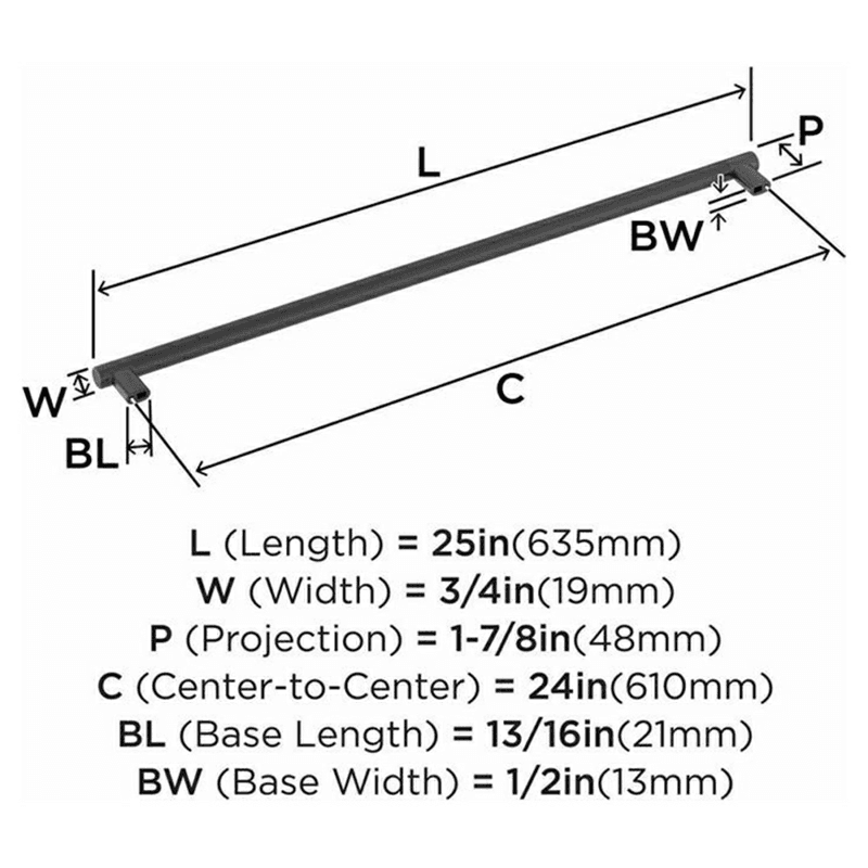 24" Bronx Appliance Pull, Black Bronze Alt 2 - Image