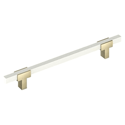 12" Urbanite Appliance Pull, Golden Champagne/White Main - Image