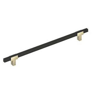18" Urbanite Appliance Pull, Golden Champagne/Matte Black Main - Image