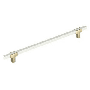 18" Urbanite Appliance Pull, Golden Champagne/White Main - Image