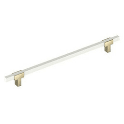 18" Urbanite Appliance Pull, Golden Champagne/White Main - Image